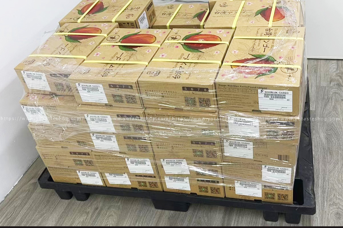 芒果禮盒順利空運抵達新加坡，準備配送