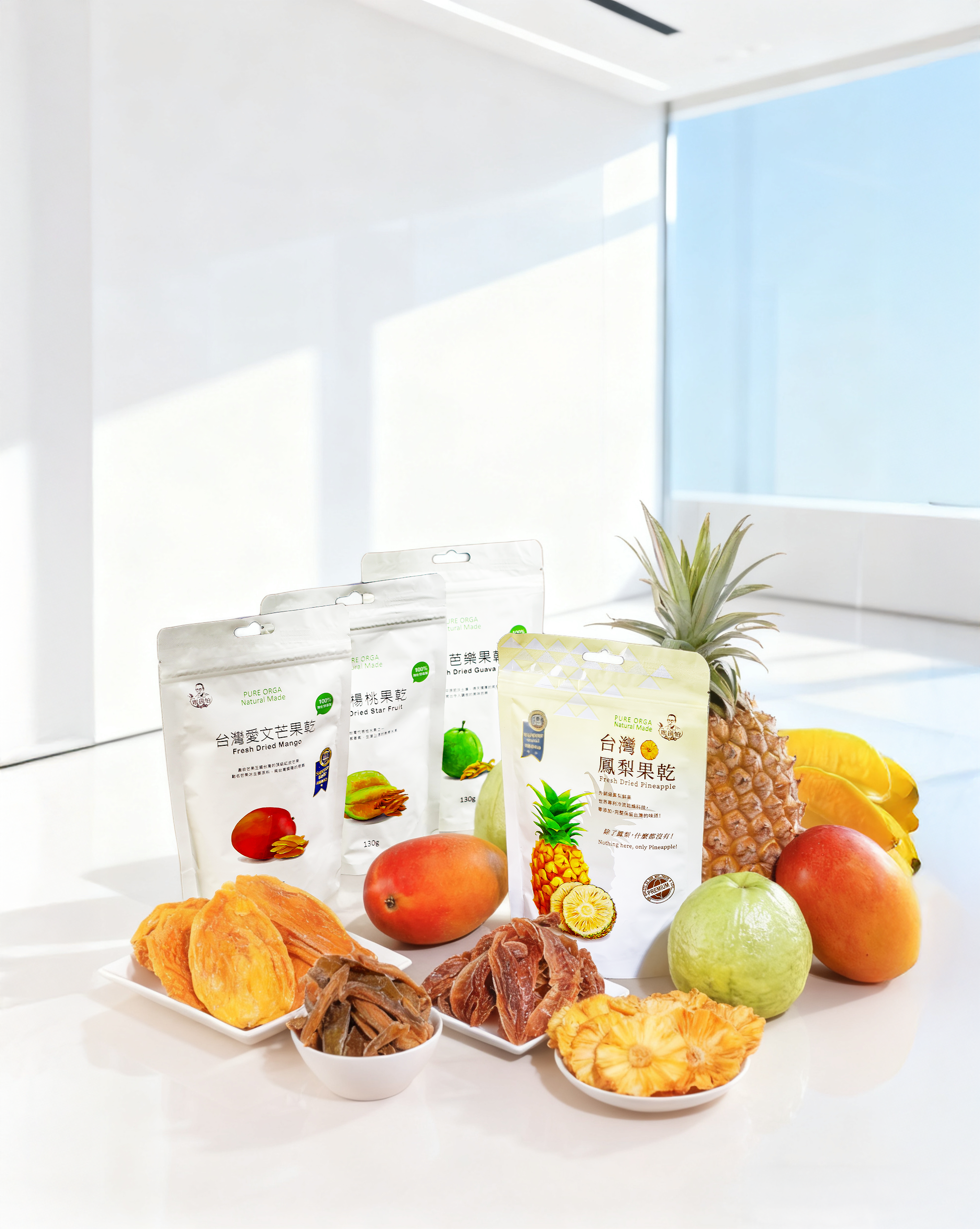 愛文芒果乾、鳳梨乾、芭樂乾、楊桃乾｜眼鏡伯