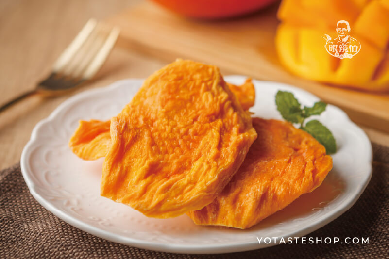 台灣愛文芒果乾，採低溫冷流乾燥技術保留果香與營養，無添加防腐劑與色素，甜而不膩的天然果乾。